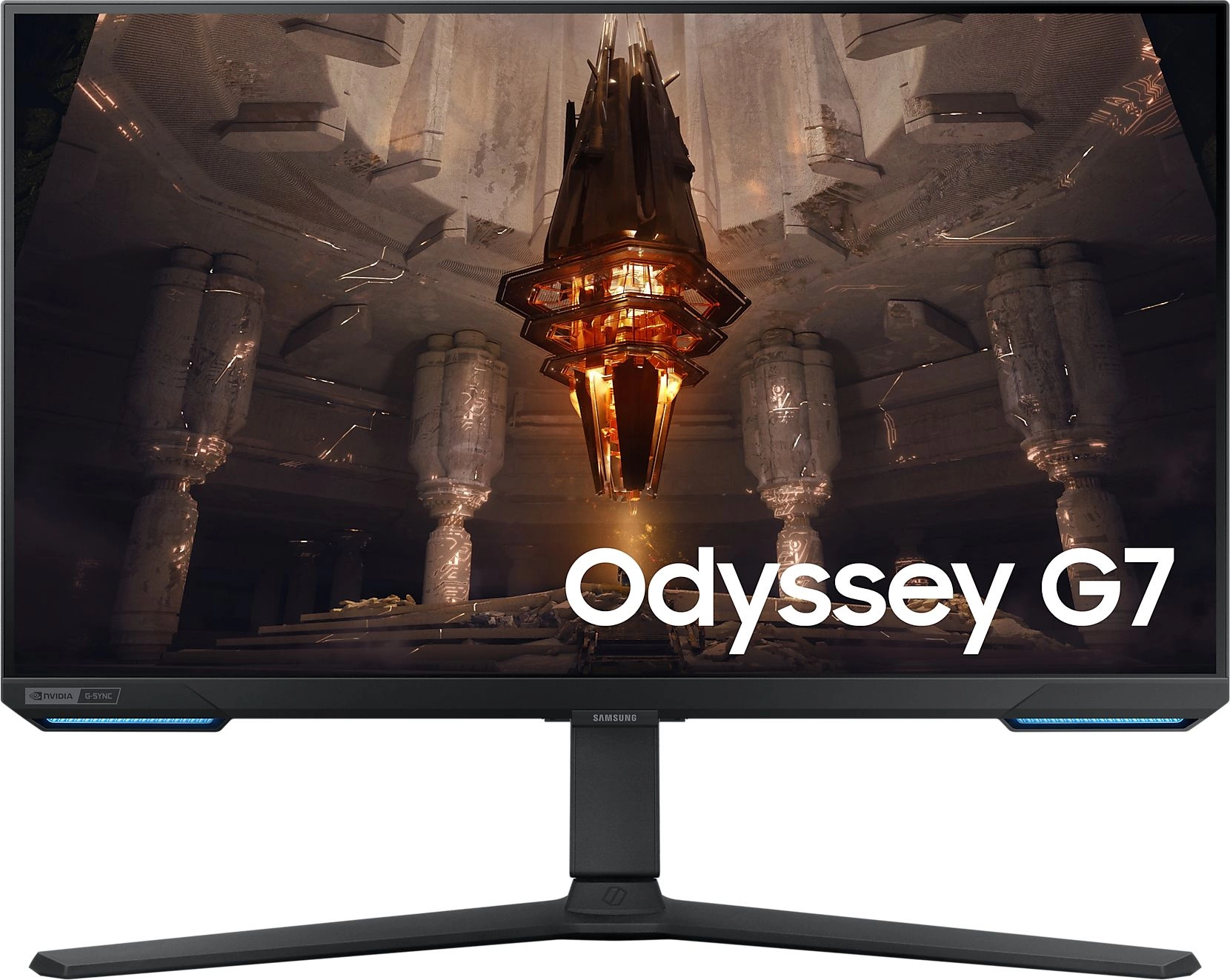 Монитор Samsung 28" Odyssey G7 S28BG700EI черный IPS LED 16:9 HDMI M/M полуматовая HAS Piv 300cd 178гр/178гр 3840x2160 144Hz FreeSync Premium Pro DP 4K USB 7кг