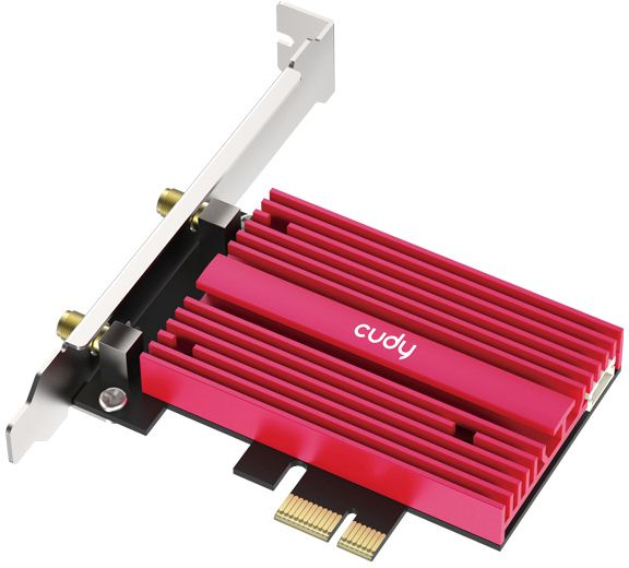 Сетевой адаптер Wi-Fi + Bluetooth Cudy WE4000 АХ5400 PCI Express (ант.внеш.съем) 1ант.