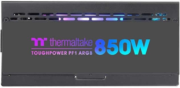 Блок питания Thermaltake ATX 850W Toughpower PF1 ARGB 80+ platinum 24pin APFC 140mm fan color LED 12xSATA Cab Manag RTL