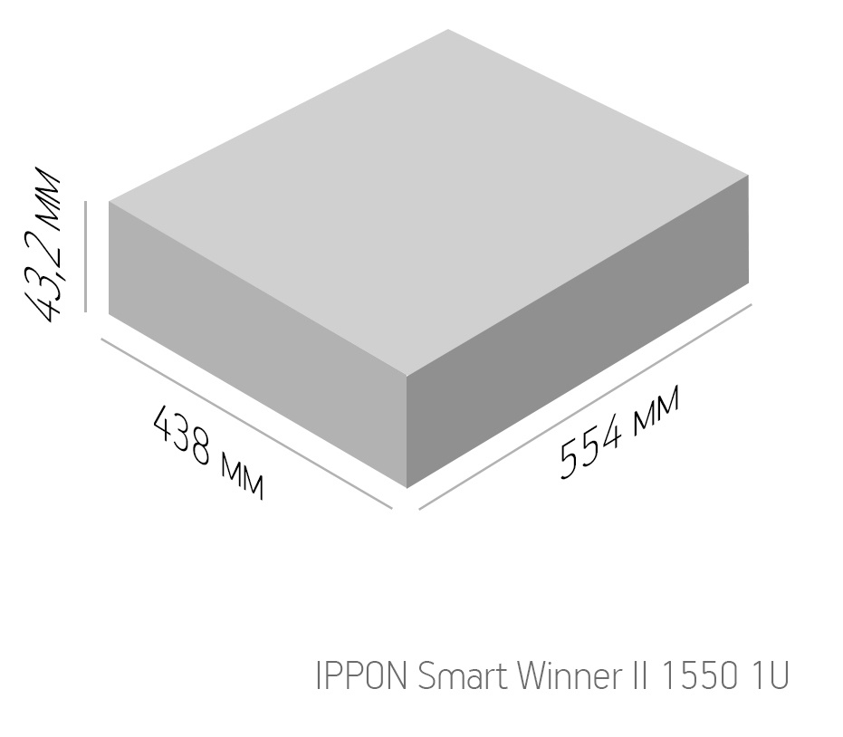 Источник бесперебойного питания Ippon Smart Winner II 1550 1U 1100Вт 1550ВА черный