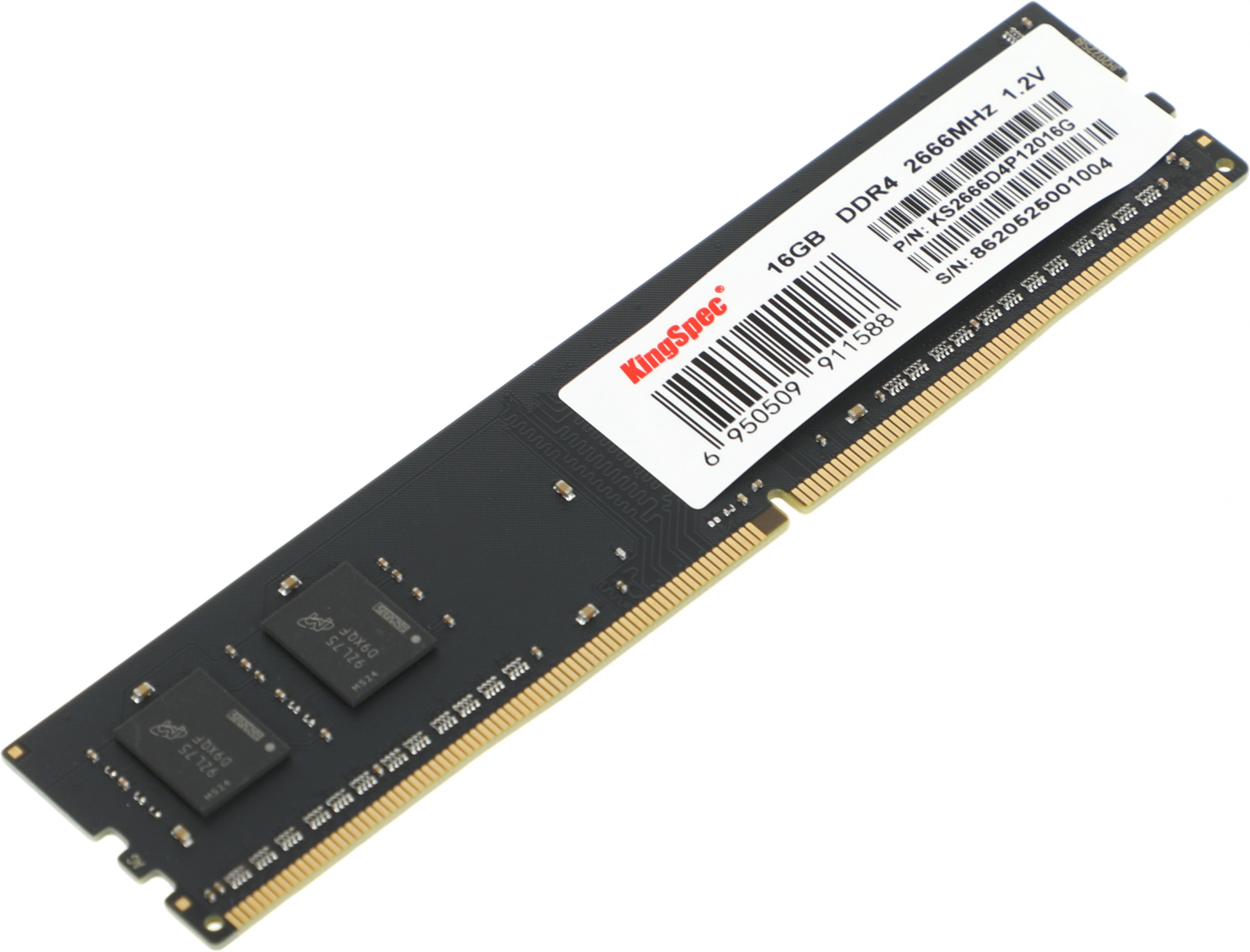 Память DDR4 16GB 2666MHz Kingspec KS2666D4P12016G RTL PC4-21300 DIMM 288-pin 1.2В dual rank Ret