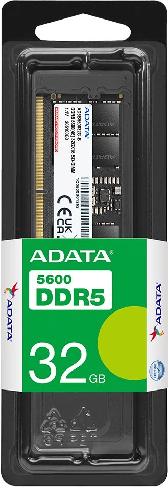 32GB DDR5 5600 DIMM AD5U560032G-S CL46, 1.1V, 288-Pin, On-Die ECC (AD5U560032G-S)