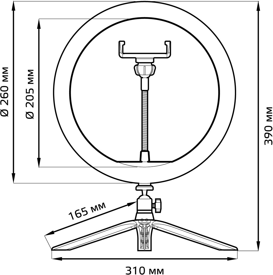 Осветитель Gauss Ring Light 14W 700lm