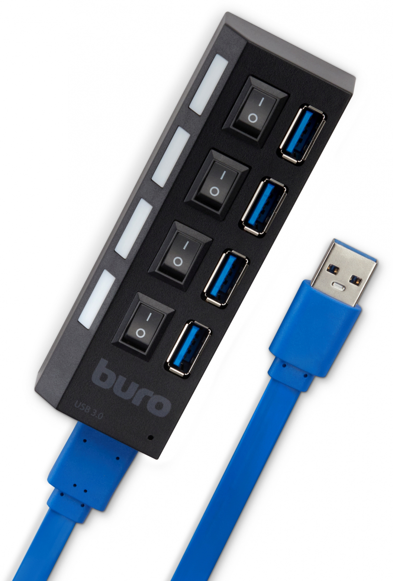 Разветвитель USB 3.0 Buro BU-HUB4-U3.0-L 4порт. черный