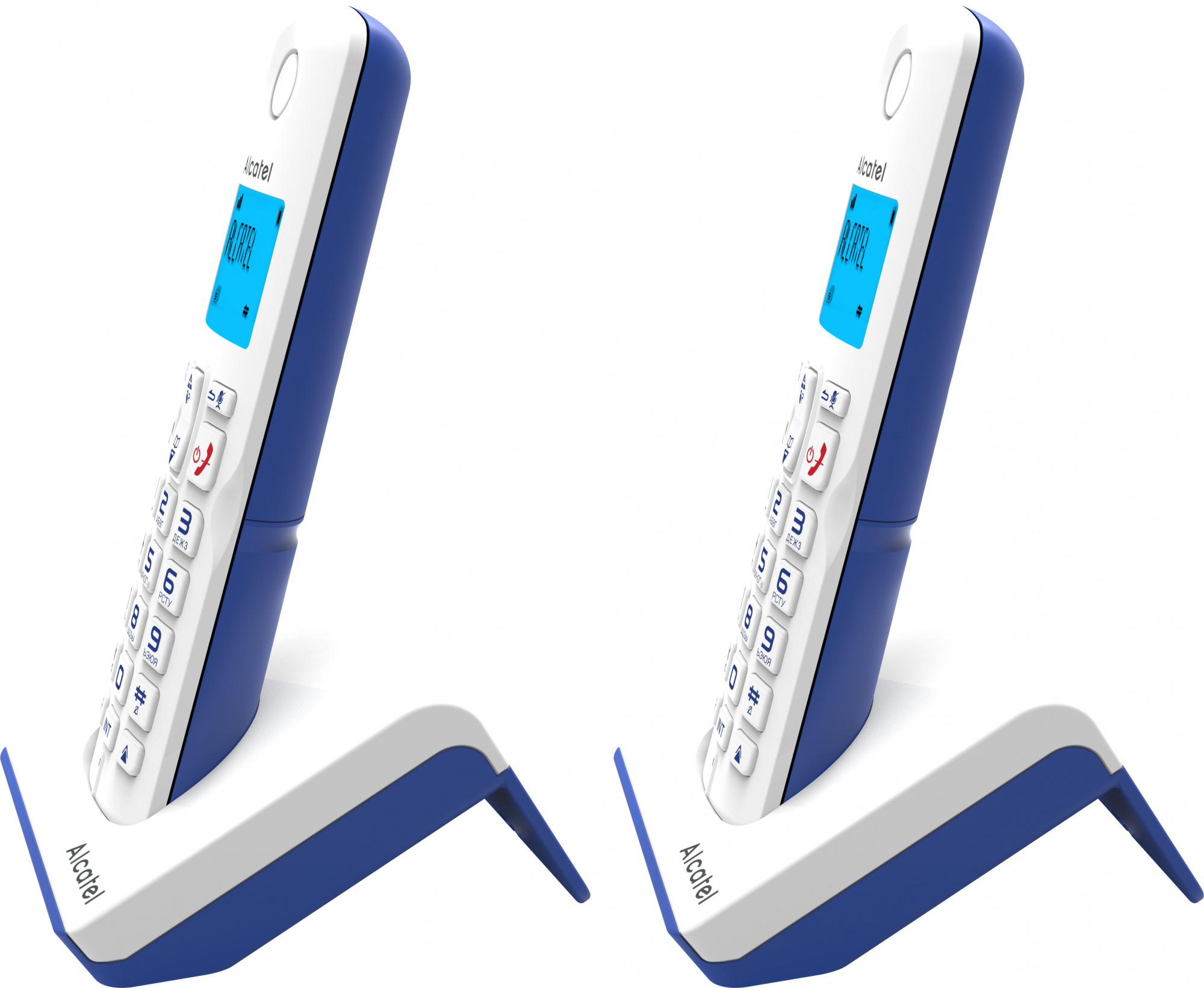 Р/Телефон Dect Alcatel S230 Duo ru white белый (труб. в компл.:2шт) АОН