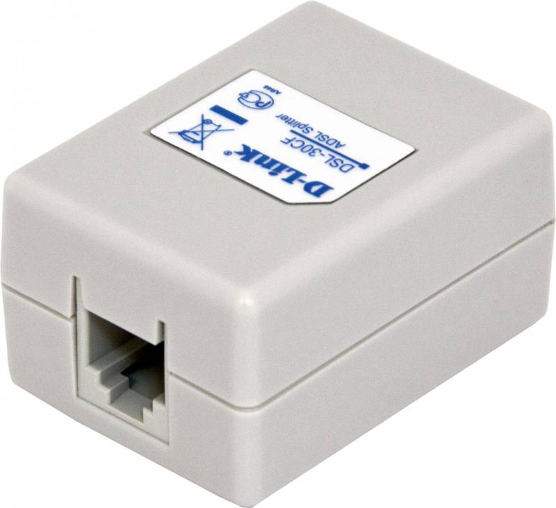 Сплиттер DialUp D-Link DSL-30CF/RS RJ-11 Annex A/L/M внешний белый