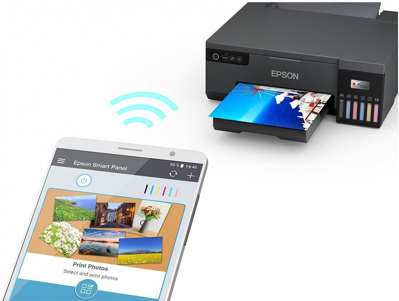 Принтер струйный Epson L8050 (C11CK37405/C11CK37506/37507) A4 WiFi черный