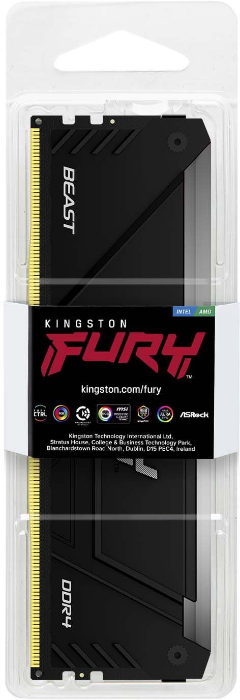 32GB DDR4 3600MHz DIMM FURY Beast Black RGB XMP KF436C18BB2A/32 CL18, 1.35V 288-pin Non-ECC