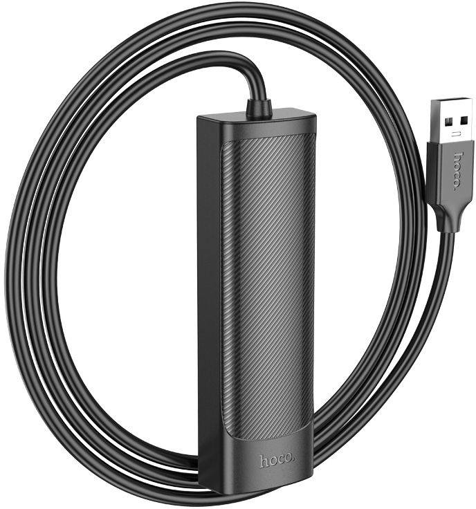 Разветвитель USB Hoco HB42 3порт. черный