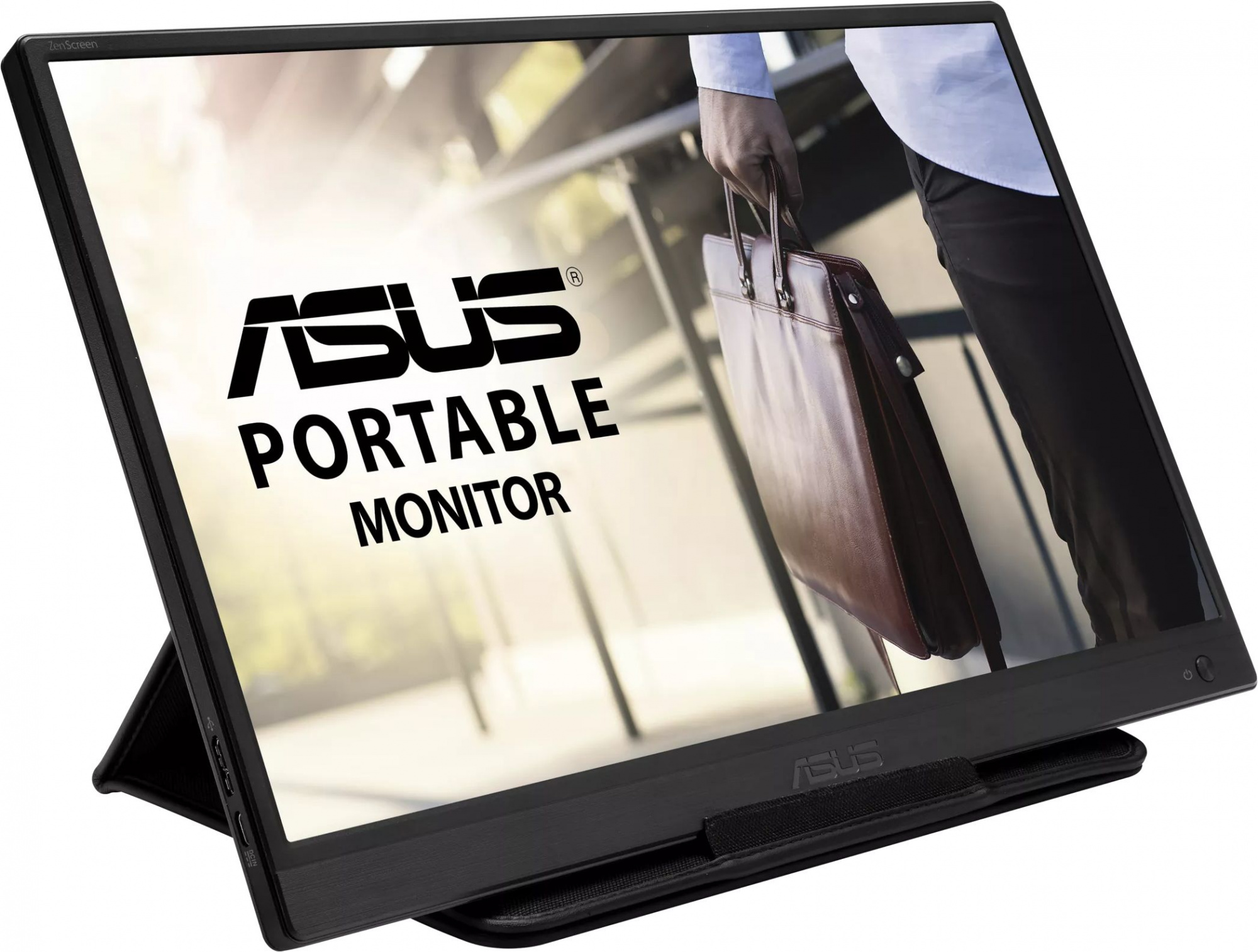 Монитор Asus 15.6" Portable MB165B черный TN LED 10ms 16:9 матовая 220cd 90гр/65гр 1366x768 60Hz HD USB 0.78кг