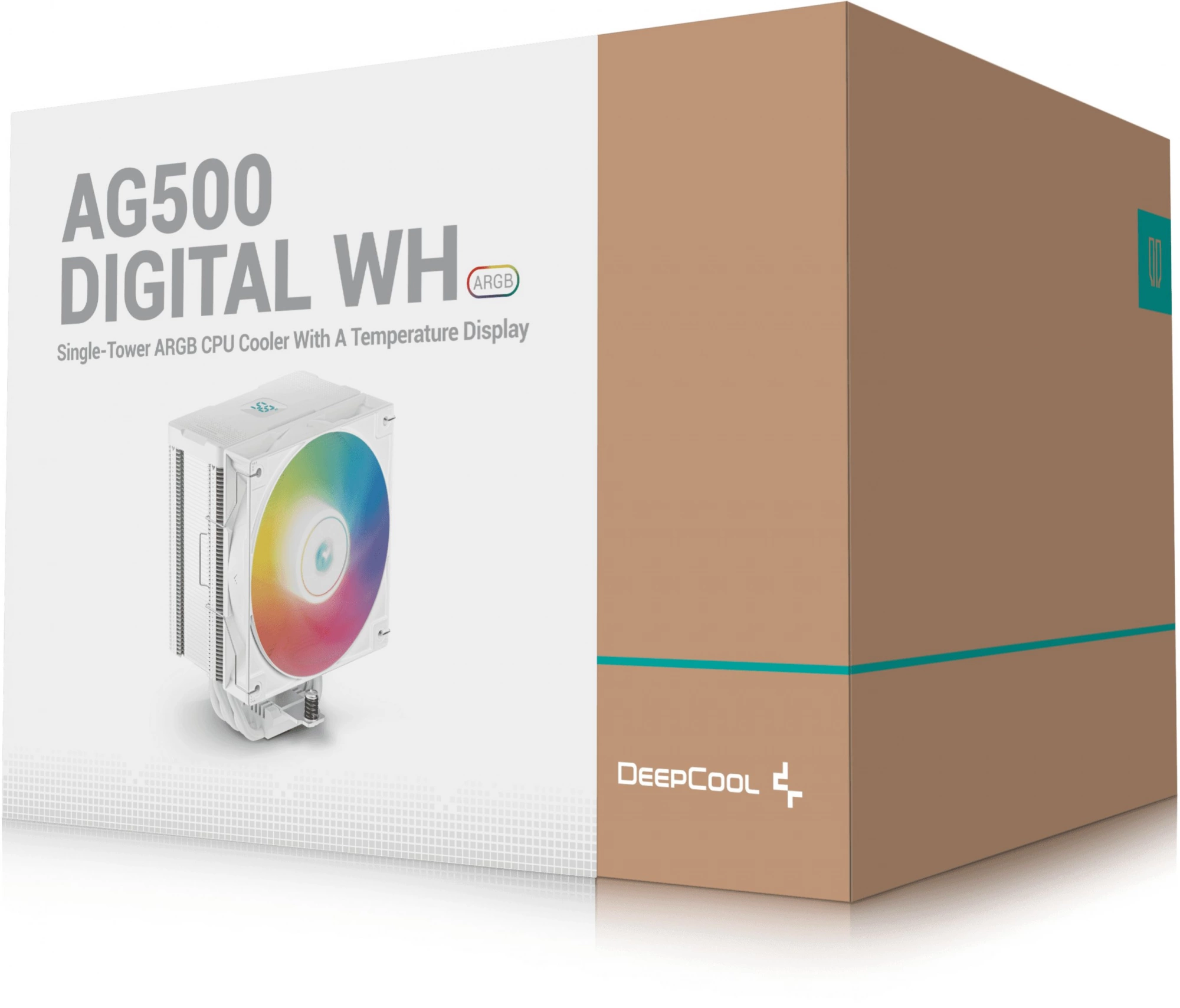 Устройство охлаждения(кулер) Deepcool AG500 Digital Wh ARGB Soc-AM5/AM4/1151/1200/1700 4-pin 29.4dB Al+Cu 240W 845gr LED Ret