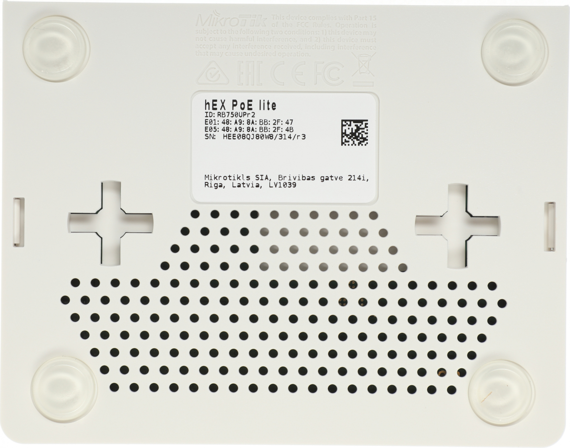 Роутер MikroTik hEX PoE lite (RB750UPR2) 10/100BASE-TX белый