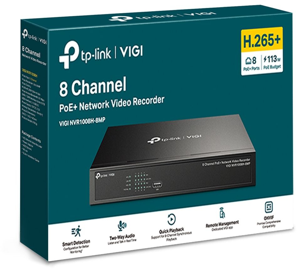 Видеорегистратор TP-Link NVR VIGI NVR1008H-8MP