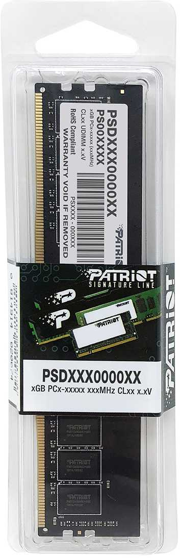 Память DDR4 16Gb 3200MHz Patriot PSD416G32002 Signature RTL Gaming PC4-25600 CL22 DIMM 288-pin 1.2В dual rank Ret