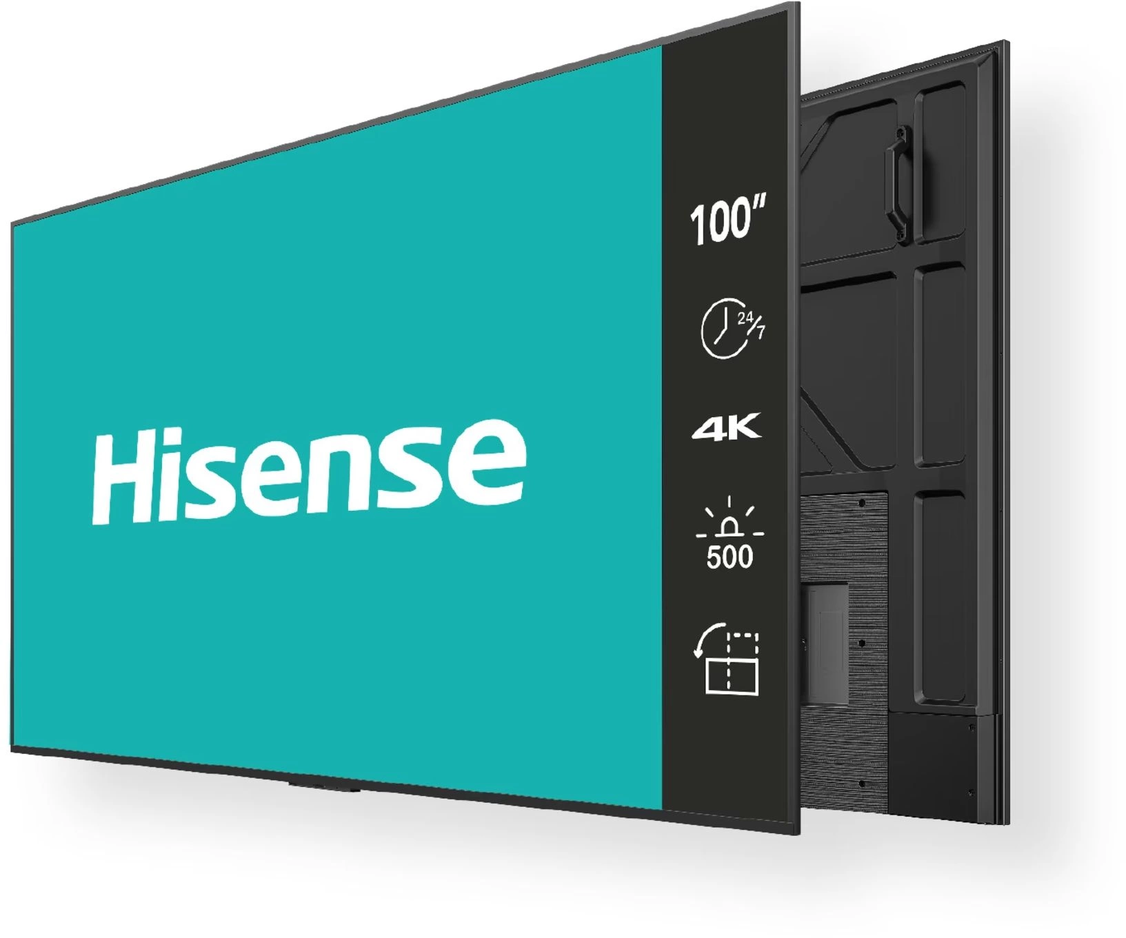 Панель Hisense 100" 100BM66D черный VA LED 8ms 16:9 HDMI M/M матовая 5000:1 500cd 178гр/178гр 3840x2160 DP 4K USB 59.6кг