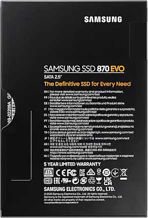 Накопитель SSD Samsung SATA-III 250GB MZ-77E250BW 870 EVO 2.5"