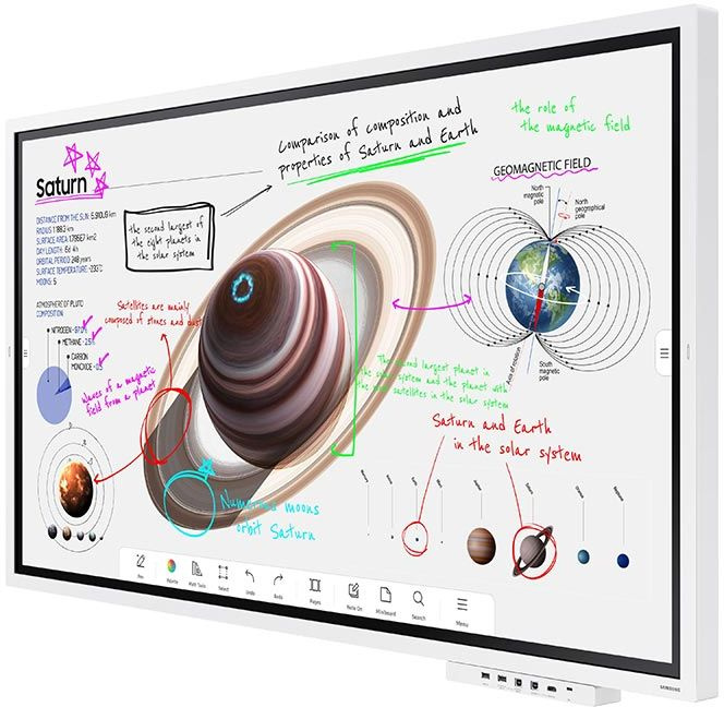 Панель Samsung 65" WM65B Flip Chart Pro белый E-LED BLU LED 8ms 16:9 HDMI M/M матовая 350cd 178гр/178гр 3840x2160 4K USB 39.7кг