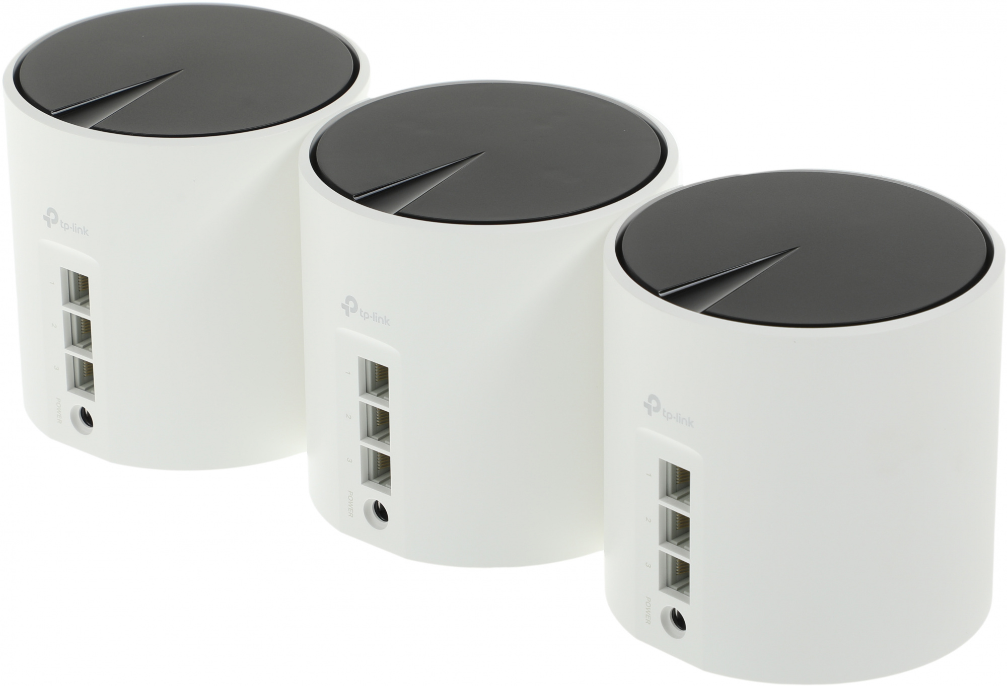 Бесшовный Mesh роутер TP-Link Deco X55 (DECO X55(3-PACK)) AX3000 10/100/1000BASE-TX белый (упак.:3шт)