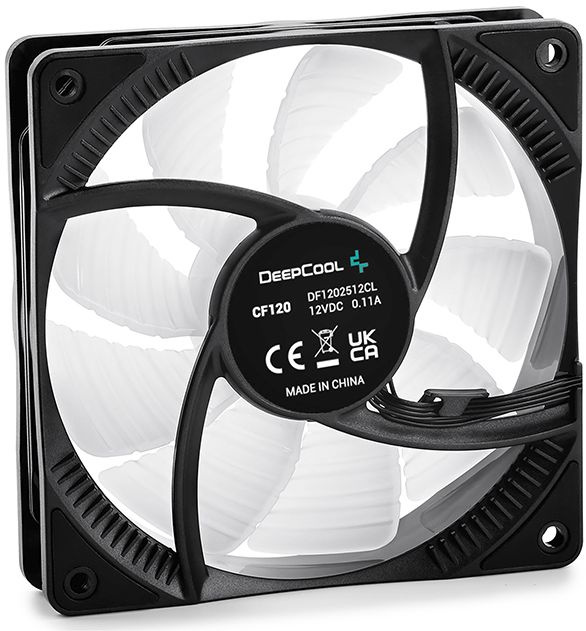 Вентилятор Deepcool CF 120 120x120x25mm 4-pin 17.8-27dB 159gr LED Ret