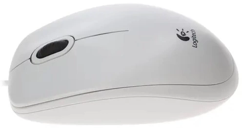 Мышь Logitech B100 White белая, оптическая 800dpi, USB, 1.8м , RTL {10} (041288)