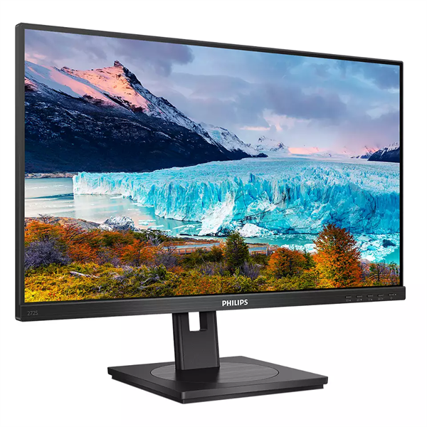 Монитор 27" Philips 272S1M 1920x1080, LED, 16:9, IPS, 250cd, 1000:1, 50M:1, 4ms, 178/178, VGA, DVI, HDMI, DP, USB 3.2, USB-B,  3*USB-A 3.2, 75Hz, Speakers, HAS, Pivot, Tilt, Swivel, Внутр, VESA, Black, 3y