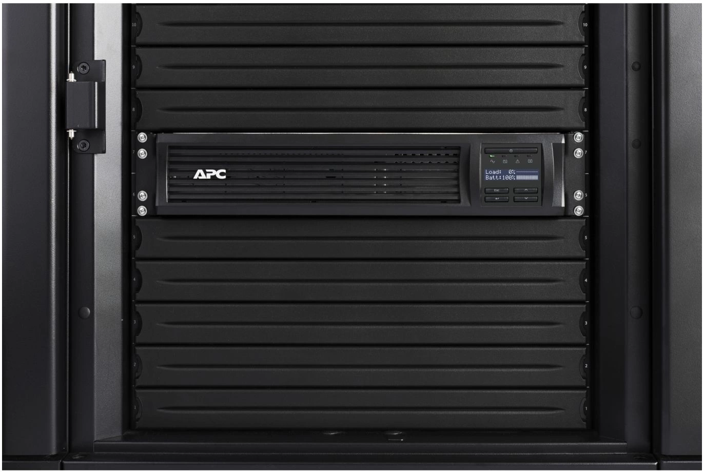 Источник бесперебойного питания APC Smart-UPS 750VA/500W, RM 2U, Line-Interactive, LCD, Out: 220-240V 4xC13 (2-Switched), SmartSlot, USB, SmartConnect, Black, 1 year warranty (REP: SMT750RMI2U)