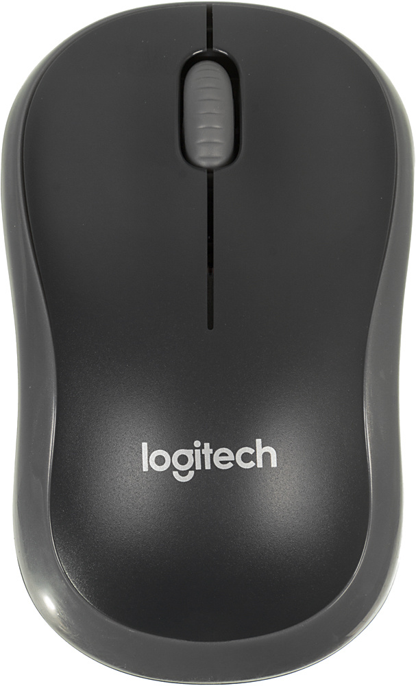 Мышь Logitech M185 черный/серый оптическая (1000dpi) беспроводная USB1.1 для ноутбука (2but)