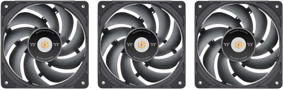 Вентилятор Thermaltake Toughfan EX12 Pro 120x120x25mm черный 4-pin 22.6-29.8dB Ret (CL-F171-PL12BL-A)