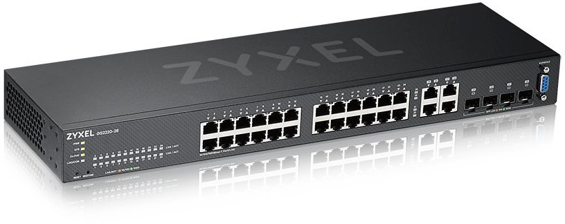 Коммутатор Zyxel GS2220-28-EU0101F (L2) 24x1Гбит/с 4xКомбо(1000BASE-T/SFP) управляемый