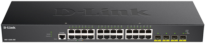 Коммутатор D-Link DGS-1250-28X/A1A 24x1Гбит/с 4SFP+ управляемый