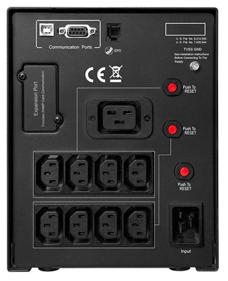 Источник бесперебойного питания CyberPower PR3000ELCDSL Line-Interactive 3000VA/2700W USB/RS-232/EPO/SNMPslot (8 IEC С13, 1 IEC C19)