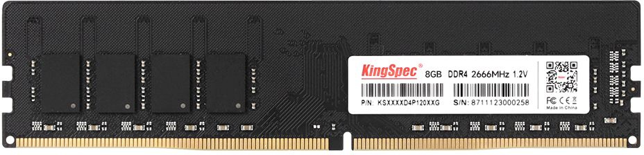 Память DDR4 8Gb 2666MHz Kingspec KS2666D4P12008G RTL PC4-21300 DIMM 288-pin 1.2В single rank Ret