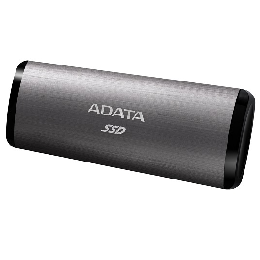 Накопитель SSD A-Data USB-C 512Gb ASE760-512GU32G2-CTI SE760 1.8" серый