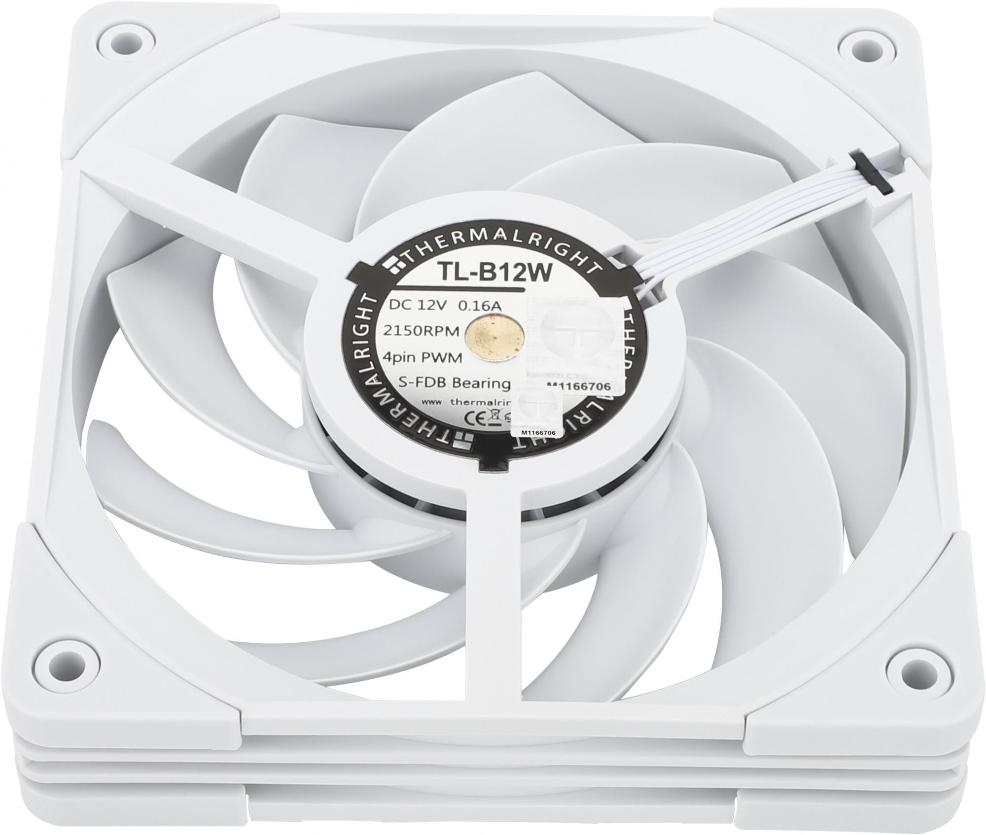 Вентилятор Thermalright TL-B12-W белый 4-pin 28.1dB 205gr Ret