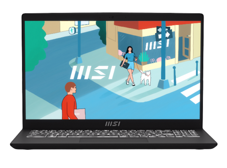 Ноутбук MSI Modern 15 H B13M-098RU Core i5 13420H 16Gb SSD512Gb Intel Iris Xe graphics 15.6" IPS FHD (1920x1080) Windows 11 Professional black WiFi BT Cam (9S7-15H411-098)