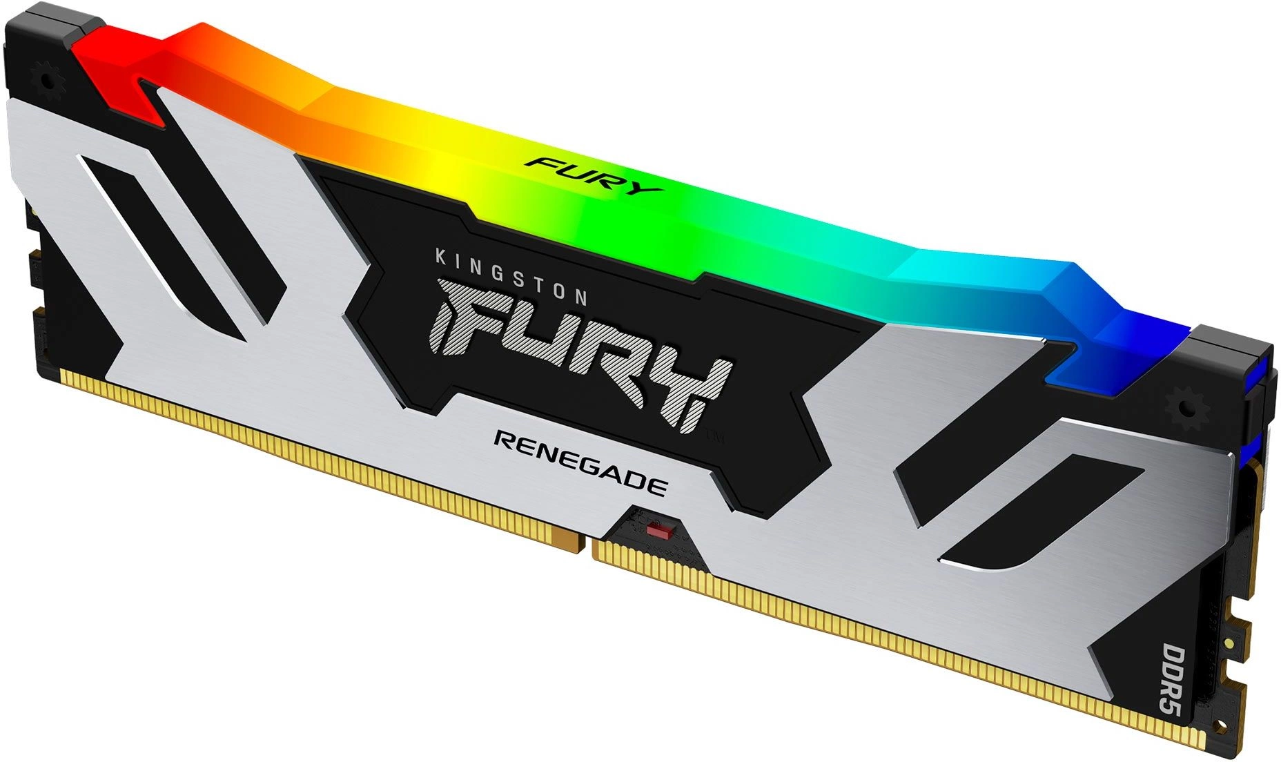 Память DDR5 24GB 7200MHz Kingston KF572C38RSA-24 Fury Renegade Silver/Black RGB RTL Gaming PC5-57600 CL38 DIMM 288-pin 1.45В single rank с радиатором Ret