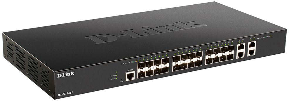 Коммутатор D-Link DXS-1210-28S DXS-1210-28S/A1A (L2+) 4x10Гбит/с 24SFP+ настраиваемый