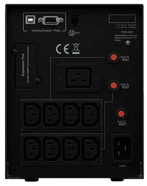 Источник бесперебойного питания CyberPower PR2200ELCDSL Line-Interactive 2200VA/1980W USB/RS-232/EPO/SNMPslot (8 IEC С13, 1 IEC C19)