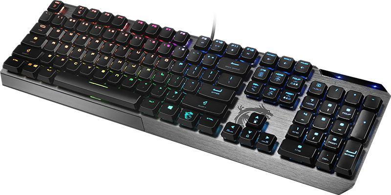 Клавиатура MSI VIGOR GK50 LOW PROFILE RU механическая черный USB Multimedia for gamer LED