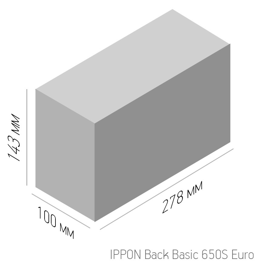 Источник бесперебойного питания Ippon Back Basic 650S Euro 360Вт 650ВА черный