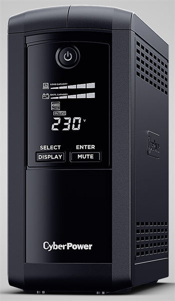 Источник бесперебойного питания Cyberpower VP700ELCD Line-Interactive 700VA/390W USB/RS-232/RJ11/45  (4 EURO)