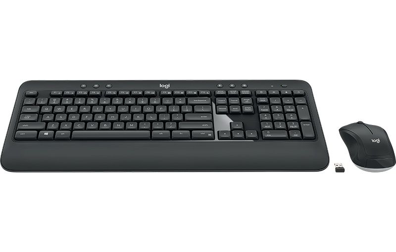 Комплект беспроводной Logitech MK540 Advanced [920-008686] клавиатура черная, мультимедийная, 114 клавиш с защитой от воды, мышь черная, оптическая 1000dpi, 3 кнопки, 2.4GHz, USB-ресивер (077478) {4}