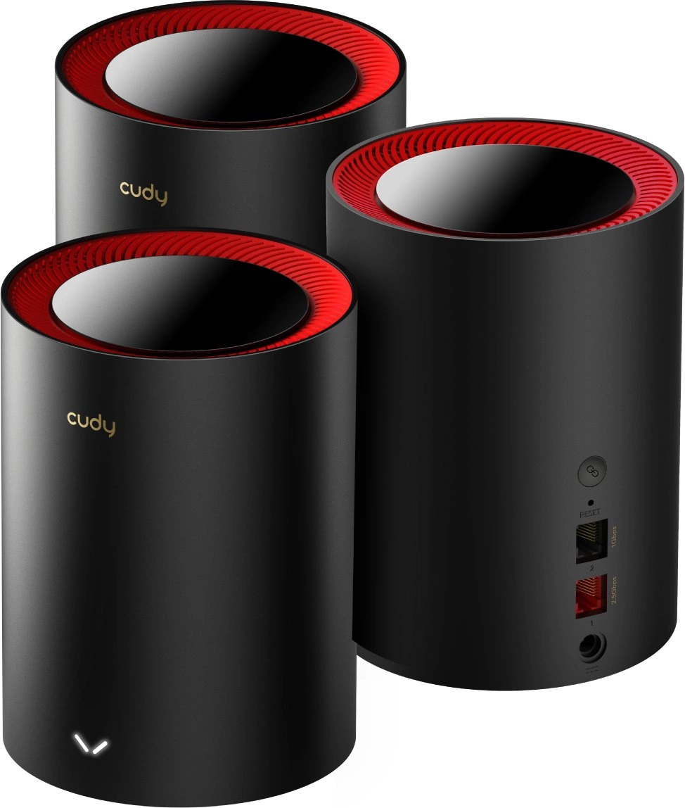 Бесшовный Mesh роутер Cudy M3000 (M3000 1.0 (3-PACK)) AX3000 10/100/1000/2500BASE-T/WI-FI черный (упак.:3шт)