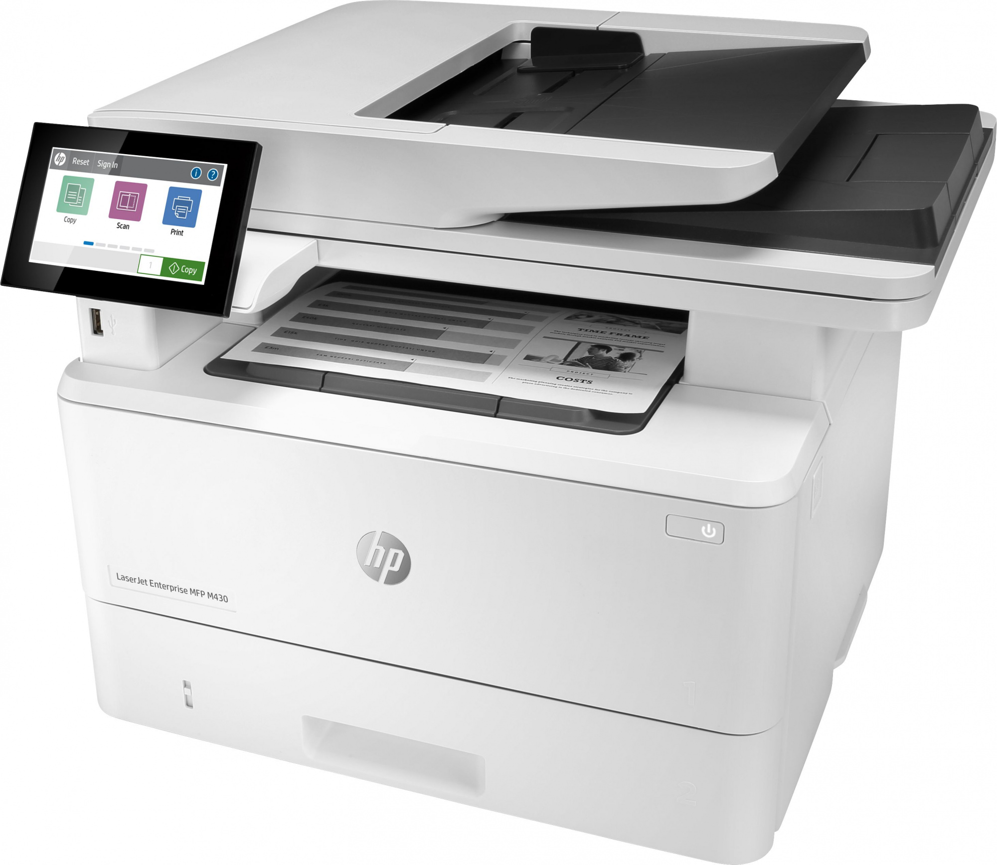 МФУ лазерный HP LaserJet Pro M430f (3PZ55A) A4 Duplex Net белый/черный