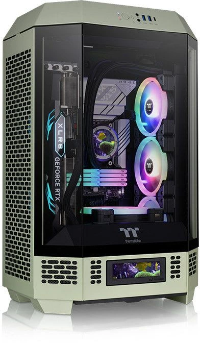 Корпус Thermaltake The Tower 300 Matcha Green зеленый без БП miniITX 7x120mm 5x140mm 2xUSB3.0 audio bott PSU