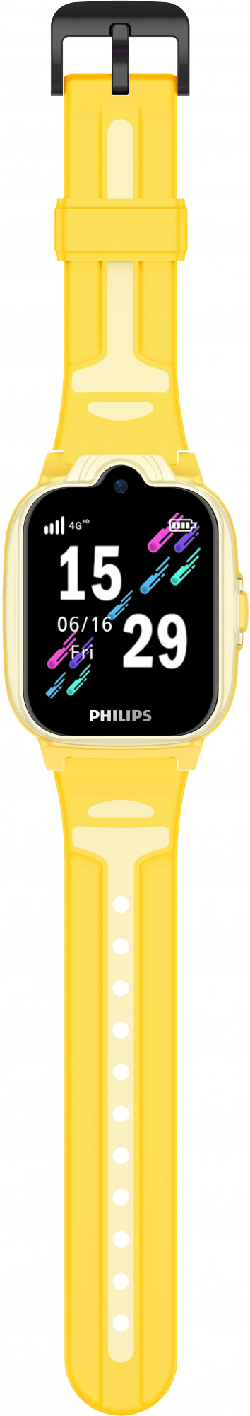 Смарт-часы Philips Kids W6610 1.69" IPS корп.желтый рем.желтый (CTW6610YL/00)