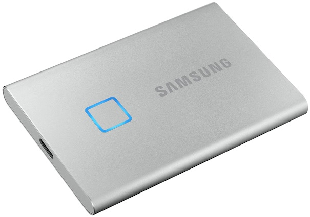 Тведотельный накопитель SSD Samsung T7 Touch External 1Tb (1024GB) SILVER USB 3.2 (MU-PC1T0S/WW) 1year