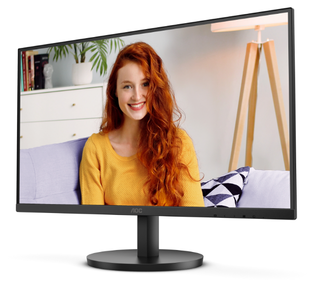 Монитор 27" AOC 27B3HMA2 1920х1080, WLED, 16:9, VA, 250cd, 3000:1, 20M:1, 4ms, 178/178, VGA, HDMI, 100Hz, Speakers, Tilt, Внутр, VESA, Black, 3y