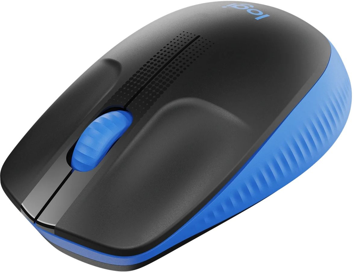 Мышь Logitech M191 черный/синий оптическая (1000dpi) беспроводная USB (2but)