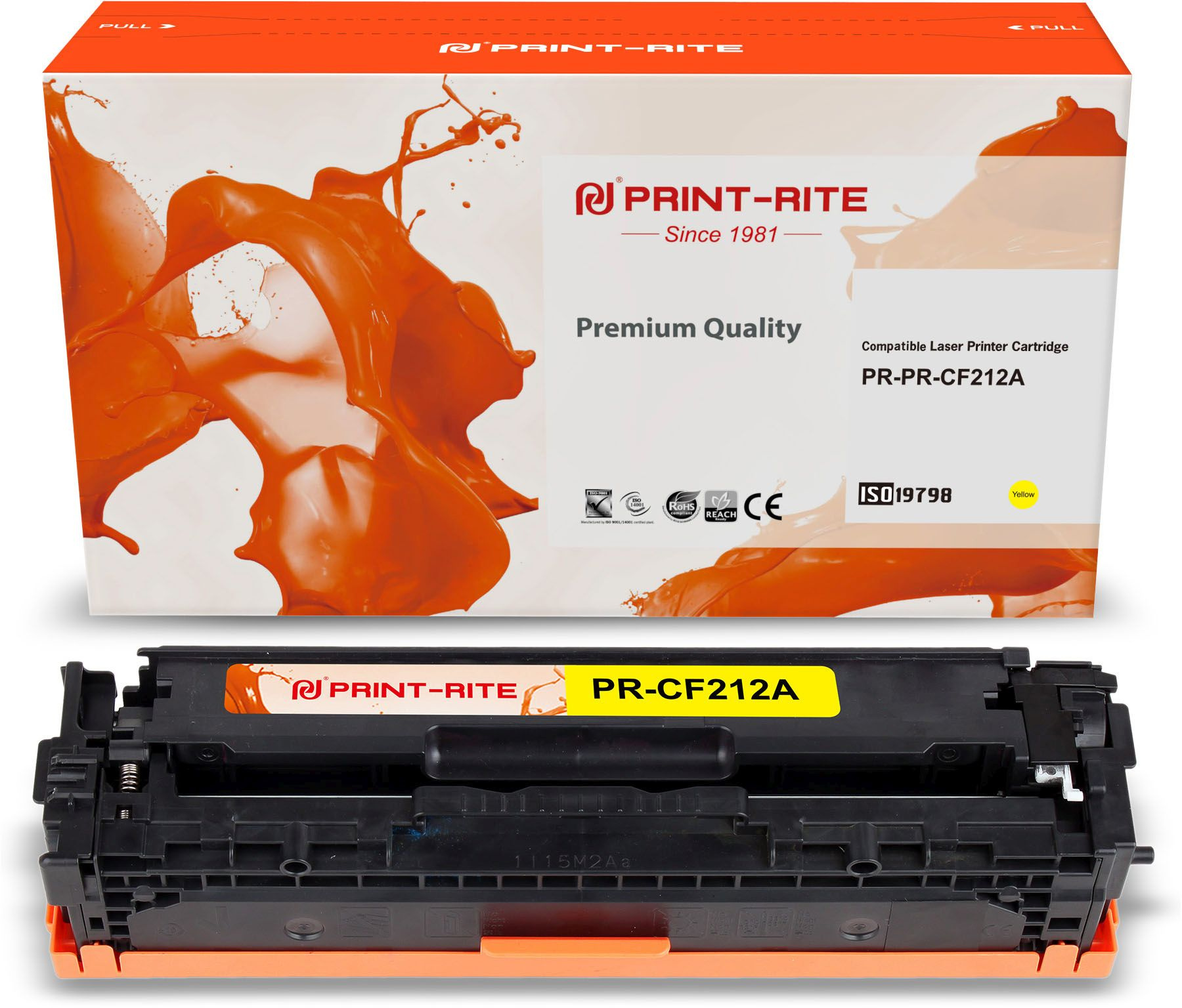 Картридж лазерный Print-Rite TFH994YPU1J PR-CF212A CF212A желтый (1800стр.) для HP LJ Pro 200/M251/M276